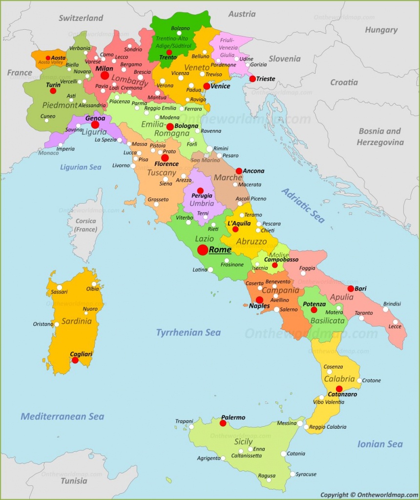 Italy Maps | Maps Of Italy - Printable Map Of Italy