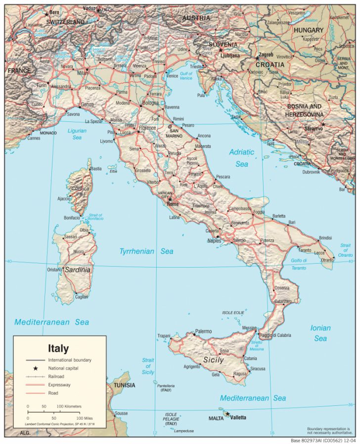 Printable Map Of Northern Italy