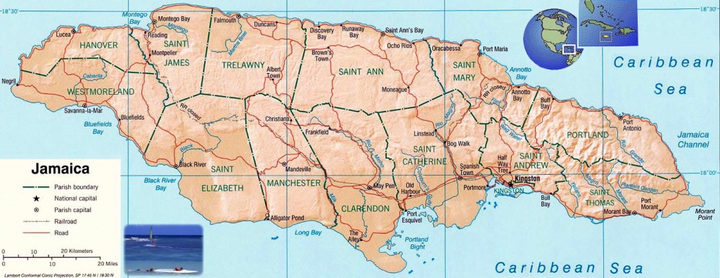 Jamaica Maps | Printable Maps Of Jamaica For Download - Free Printable Map Of Jamaica