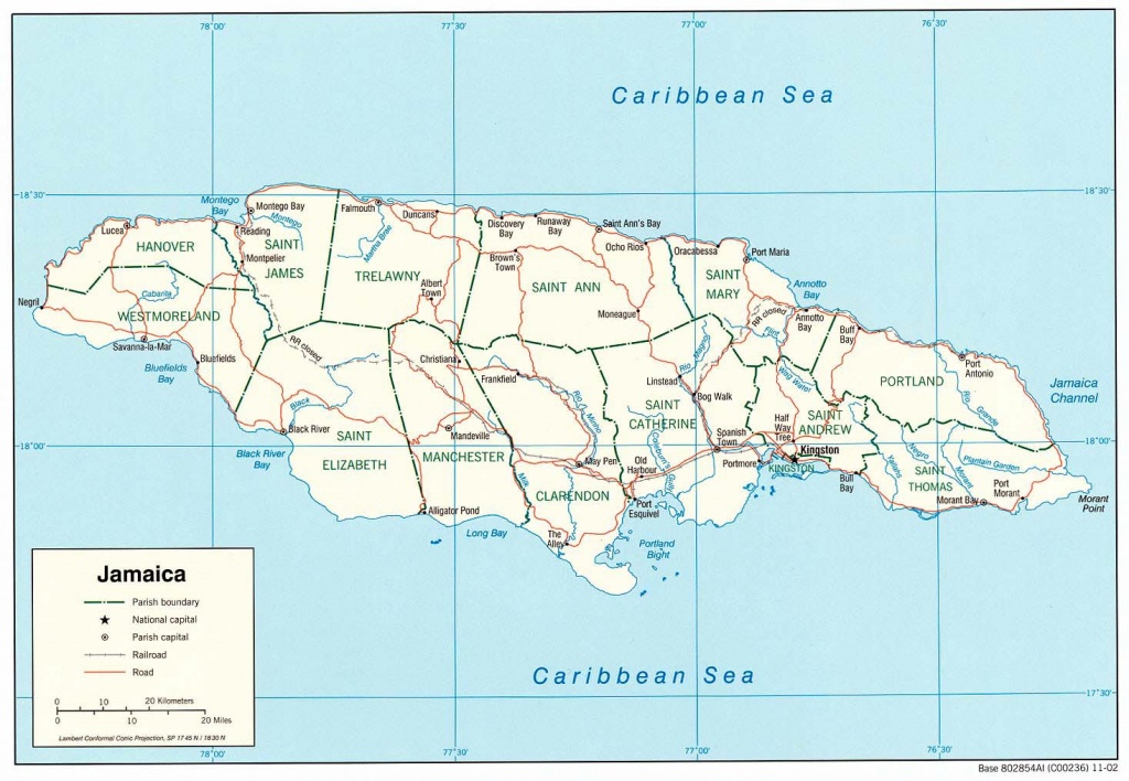 Jamaica Maps | Printable Maps Of Jamaica For Download - Printable Map Of Jamaica