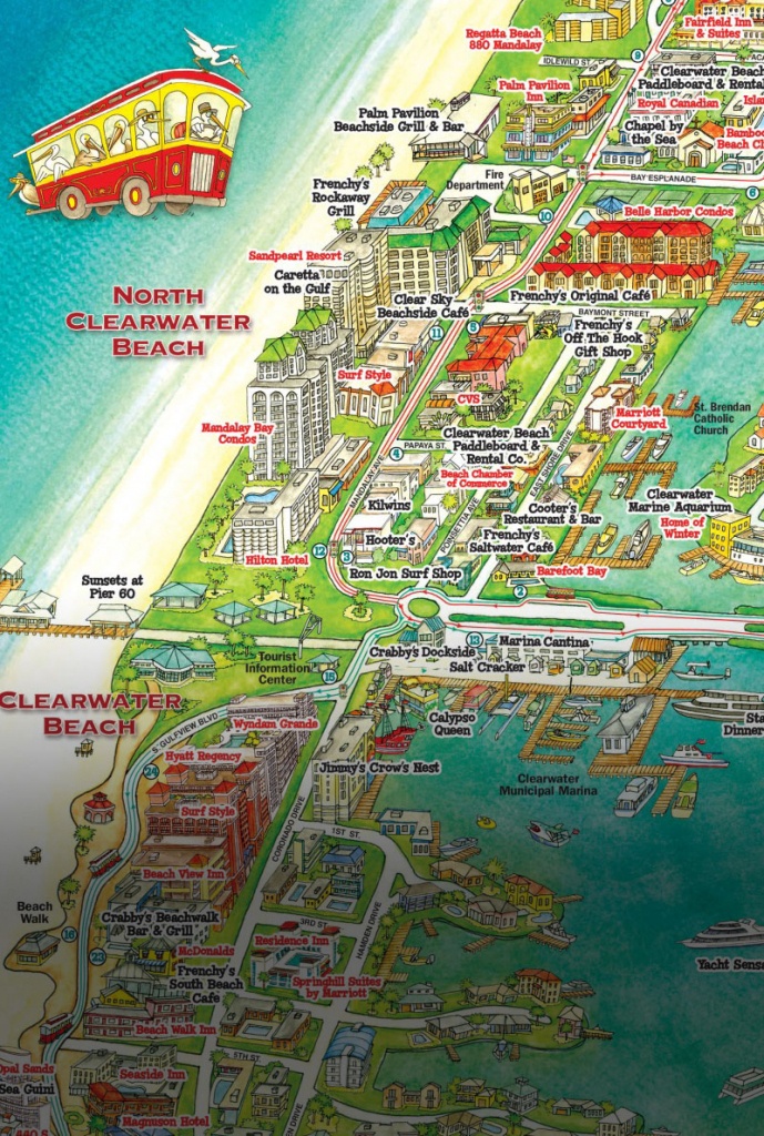 Jolley Trolley – Welcome Aboard Clearwater Jolley Trolley! - Clearwater Beach Map Florida