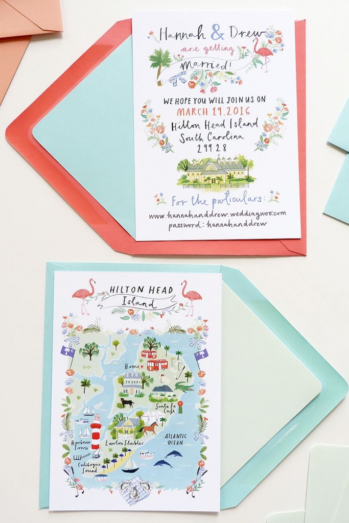 Jolly Edition Custom Wedding Custom Save The Date And Wedding Map - Printable Maps For Wedding Invitations Free