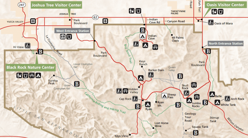 Joshua Tree Backpacking: The California Hiking &amp;amp; Riding Trail - Backpacking Maps California