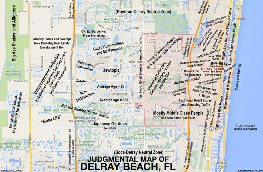Judgmental Maps — Delray Beach, Flel Jefe Copr. 2015 El Jefe. - Del Ray Florida Map
