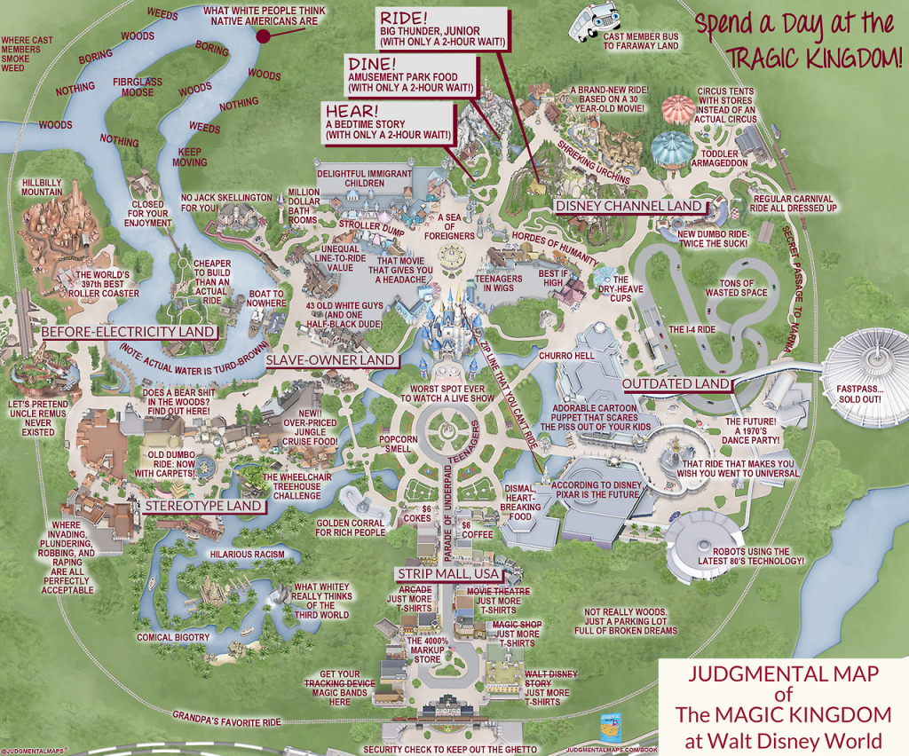 Judgmental Maps — Magic Kingdom, Disney Worldorlando Truth - Disney Florida Maps 2018