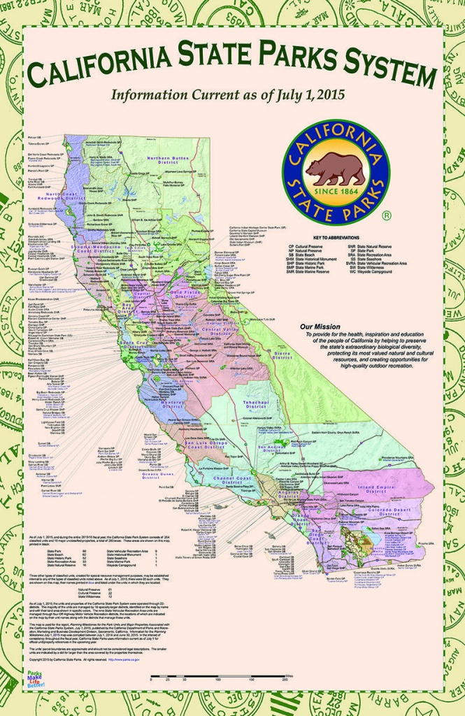 July 1, 2015 Map | Education | State Parks, National Parks Map - California State Parks Camping Map