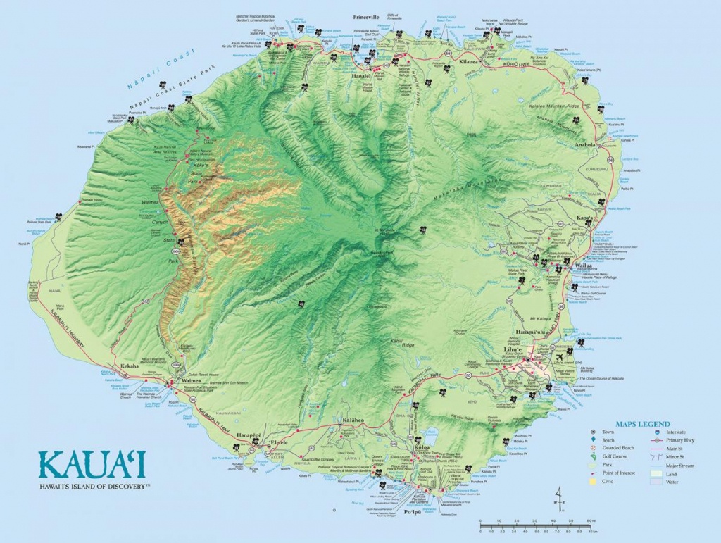 Printable Road Map Of Kauai Free Printable Maps