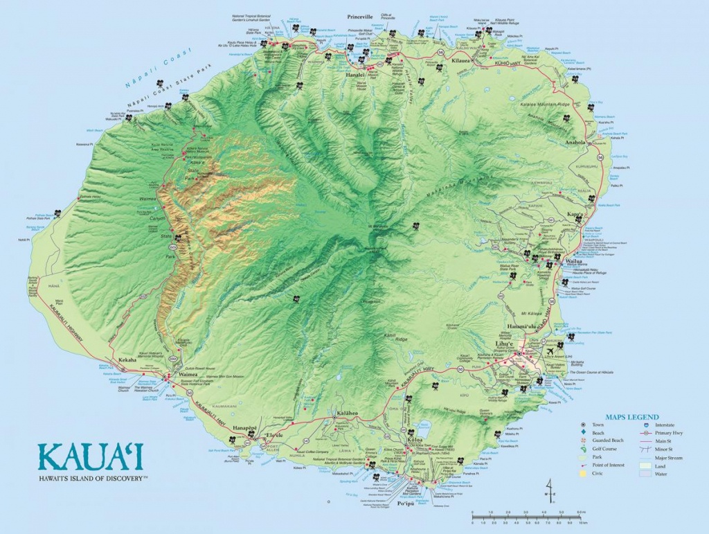 Printable Road Map Of Kauai | Free Printable Maps