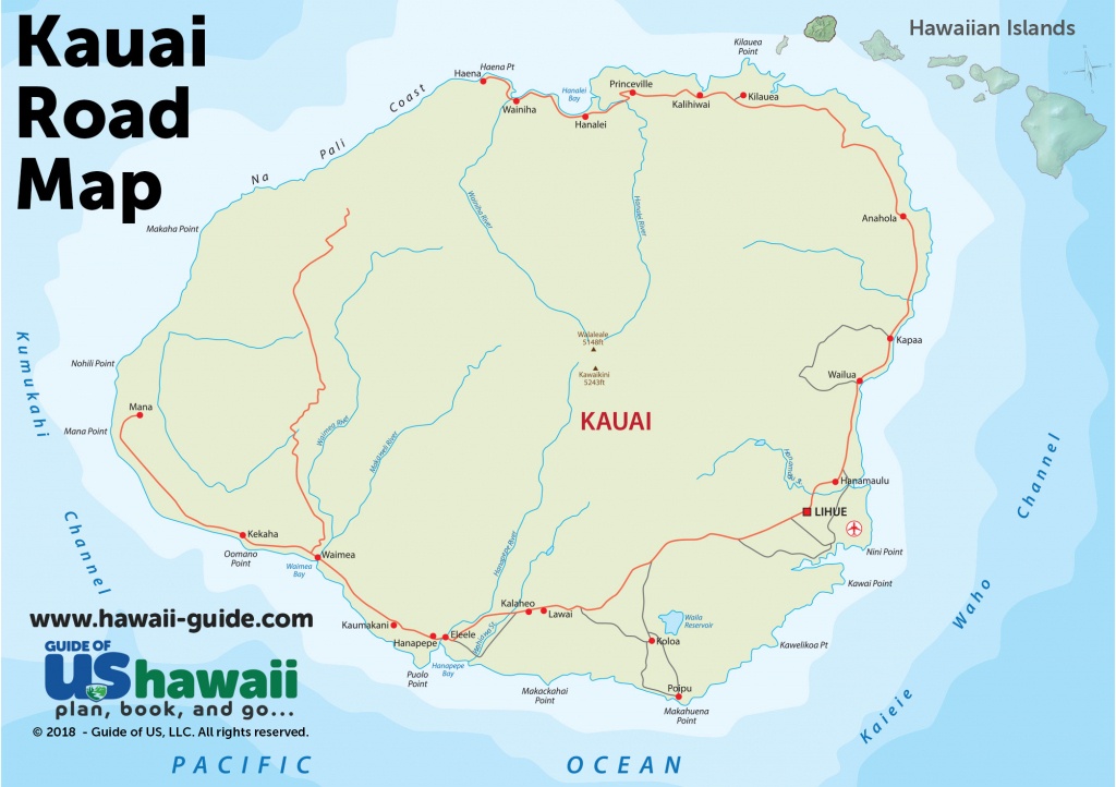 Kauai Maps - Printable Map Of Kauai Hawaii