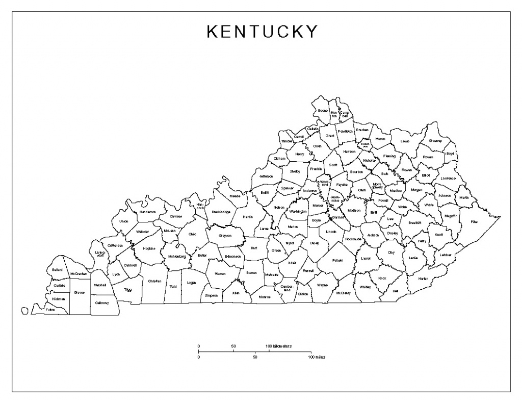 Kentucky Labeled Map - Printable Map Of Kentucky
