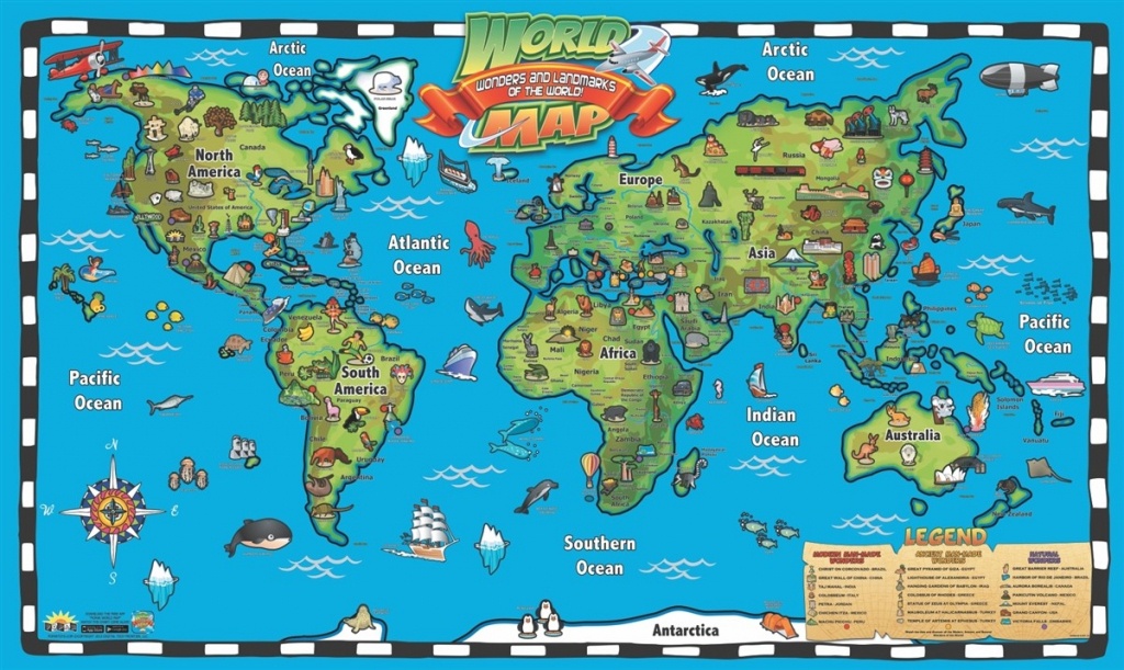 Kids 1 Children S Map Of The World 7 - World Wide Maps - Children&amp;amp;#039;s Map Of The World Printable