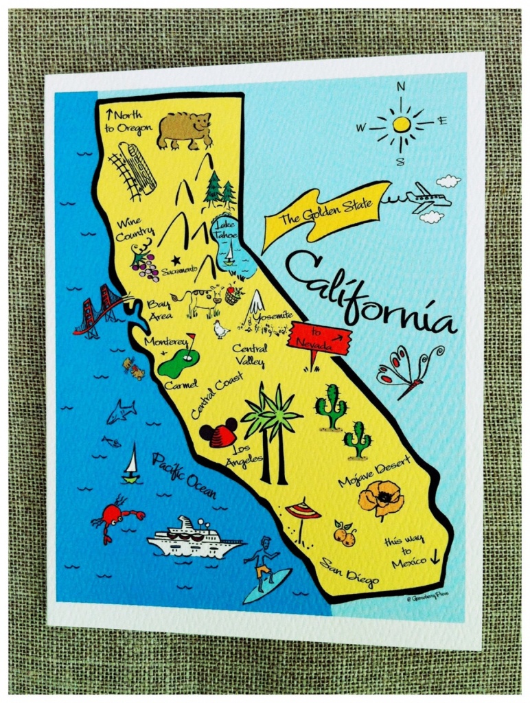 Kids Map Of California Il Fullxfull K Website Inspiration For - California Map For Kids