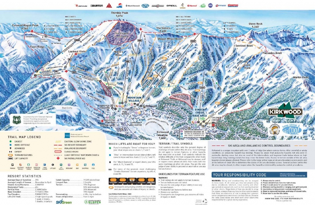 Kirkwood - Skimap - Kirkwood California Map