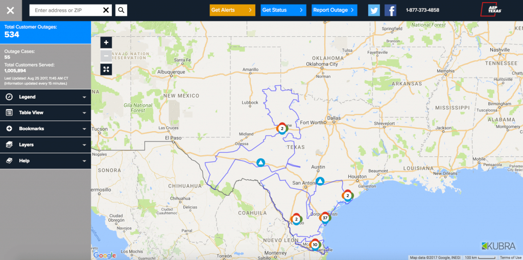 Kubra Prepares Outage Communications Systems For Hurricane Harvey - Entergy Texas Outage Map