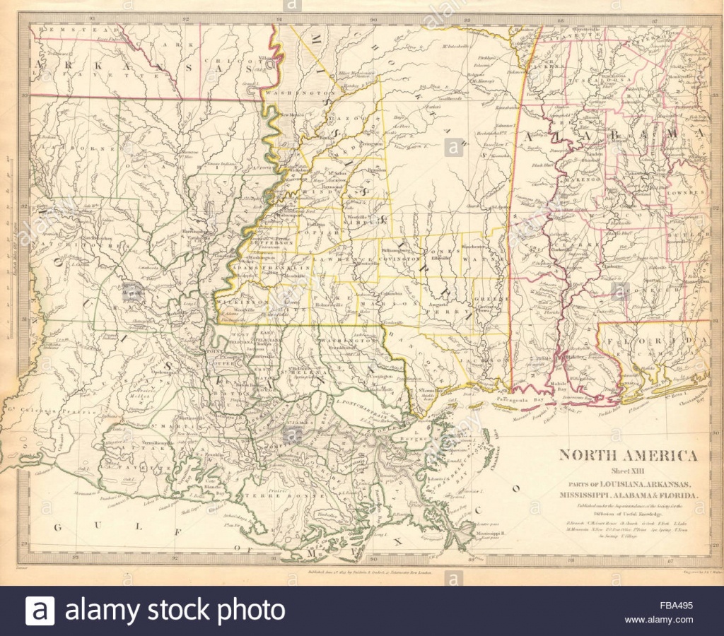 La Côte Américaine Du Golfe Du Mississippi Alabama Louisiane.fl - Mississippi Florida Map