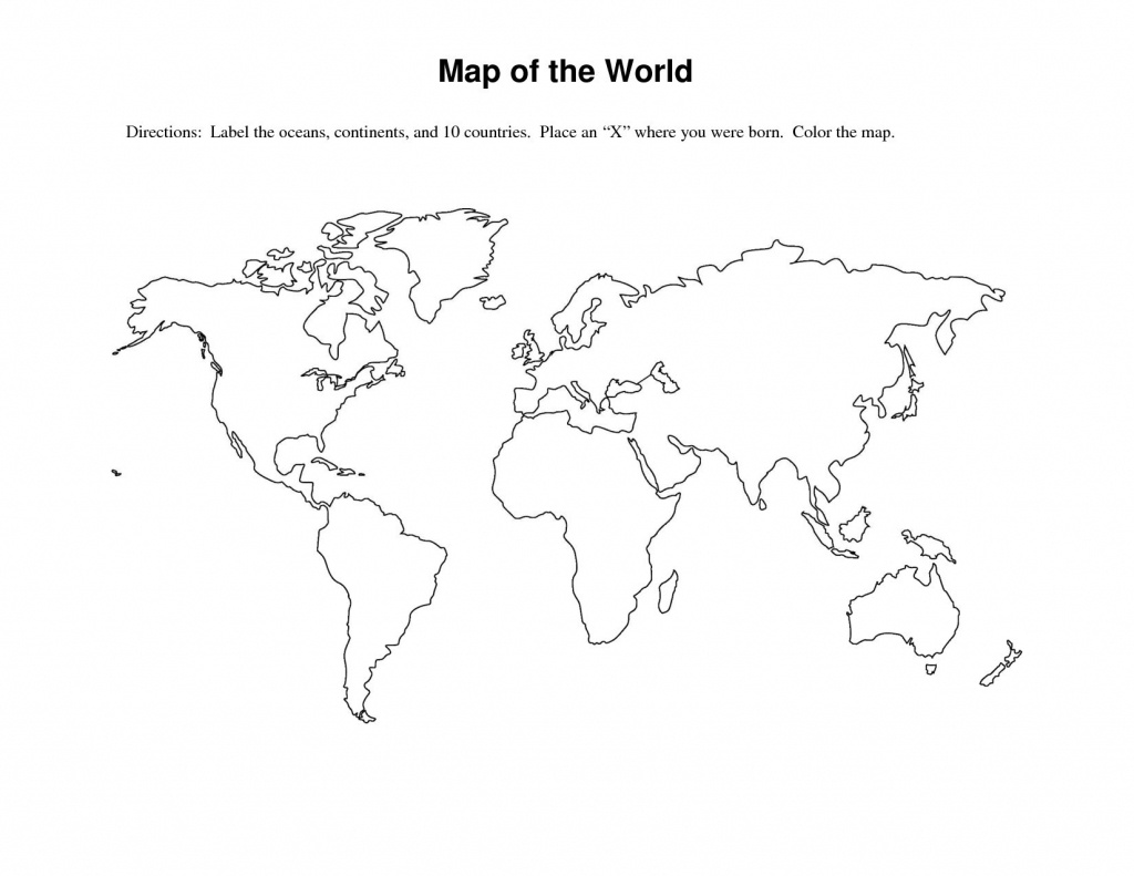 Labeled World Map Printable Free Printable Maps