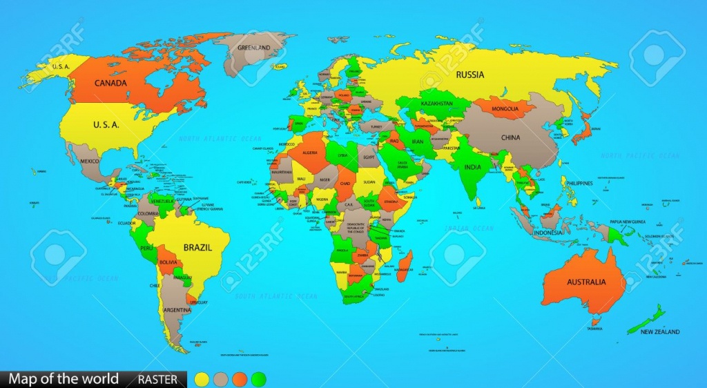 Labeled World Map With Countries Blank - Printable Labeled World Map