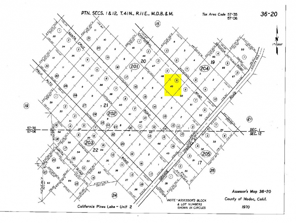 Land Rush Now | Plat Map-Chaparral Rd. California Pines - California Pines Parcel Map