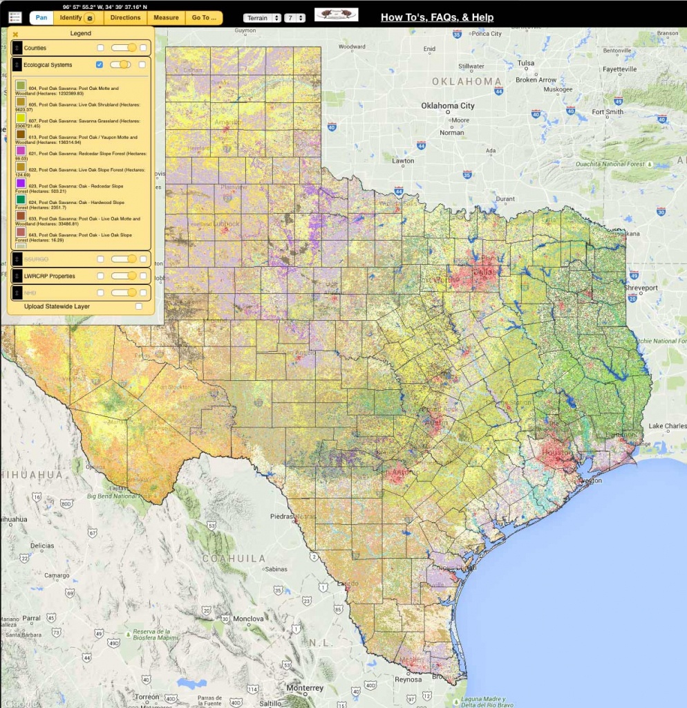 Landscape Ecology Program - Land - Tpwd - Texas Land Map