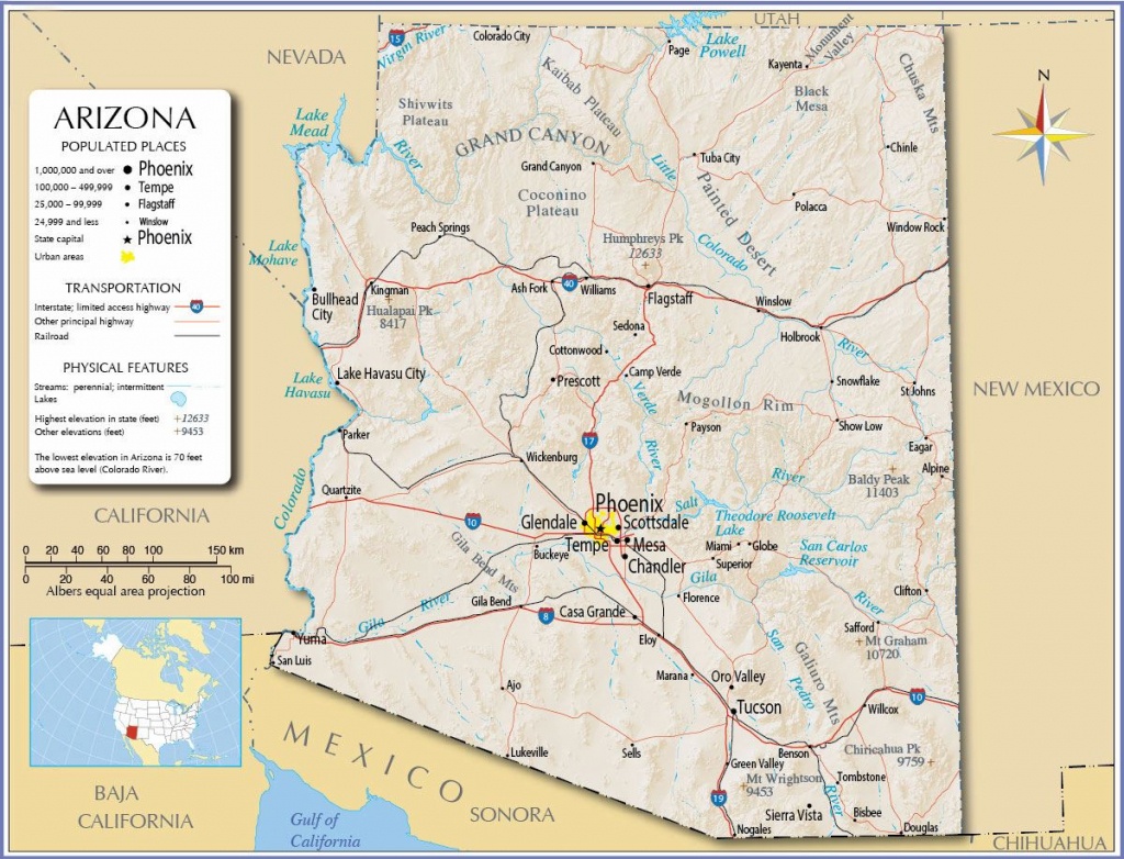 Large Arizona Maps For Free Download And Print | High-Resolution And - Printable Map Of Arizona