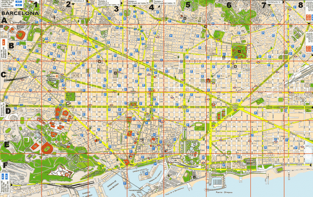 Large Barcelona Maps For Free Download And Print | High-Resolution - Barcelona City Map Printable