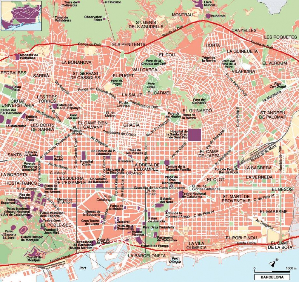 Large Barcelona Maps For Free Download And Print | High-Resolution - Barcelona City Map Printable