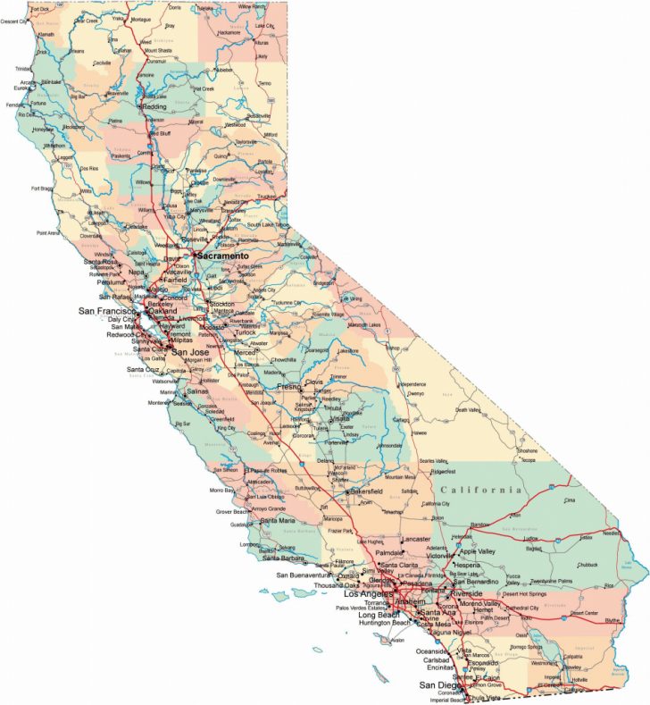 Map Of California Cities And Towns