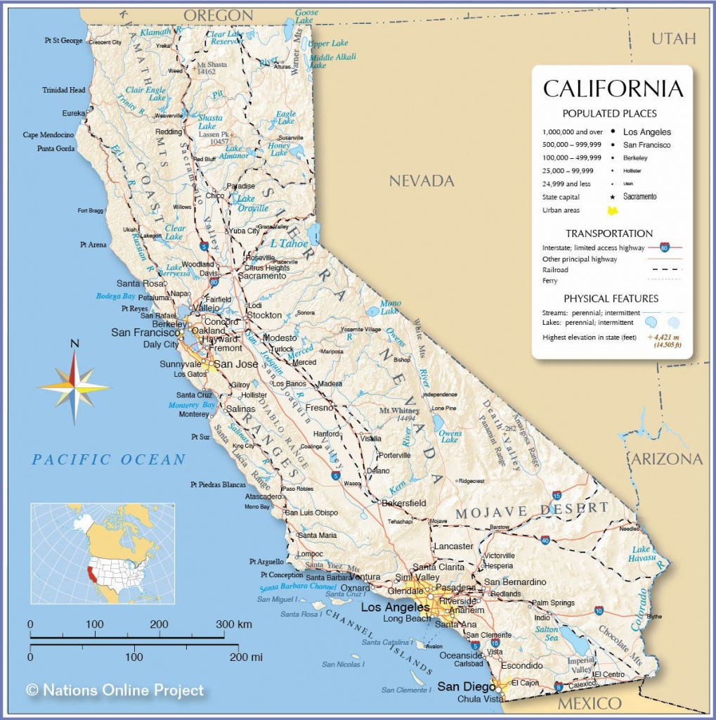 Large California Maps For Free Download And Print | High-Resolution - Printable Map Of California Coast