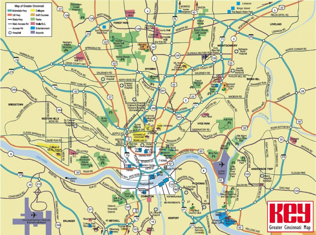 Downtown Cincinnati Map Printable