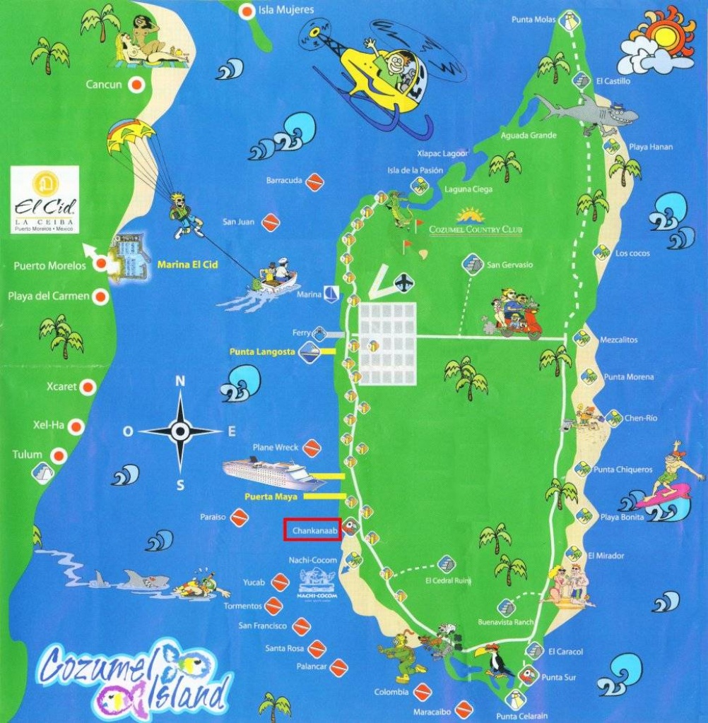 Large Cozumel Maps For Free Download And Print | High-Resolution And - Printable Map Of Cozumel Mexico