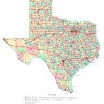 Large Detailed Administrative Map Of Texas State With Roads   Map Of Texas Roads And Cities