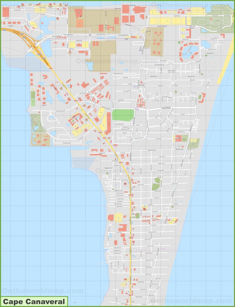 Large Detailed Map Of Cape Canaveral - Port Canaveral Florida Map