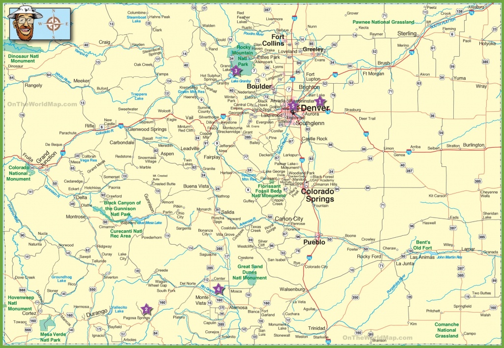 Large Detailed Map of Colorado