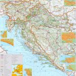 Large Detailed Map Of Croatia With Cities And Towns   Printable Map Of Croatia