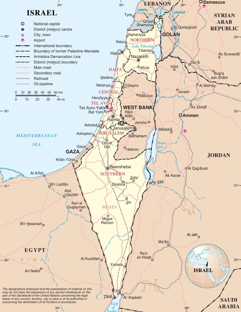 Large Detailed Map Of Israel - Printable Map Of Israel