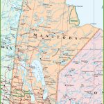 Large Detailed Map Of Manitoba With Cities And Towns   Printable Map Of Western Canada