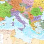Large Detailed Map Of Mediterranean Sea With Cities   Mediterranean Map Printable