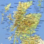 Large Detailed Map Of Scotland With Relief, Roads, Major Cities And   Printable Map Of Scotland With Cities