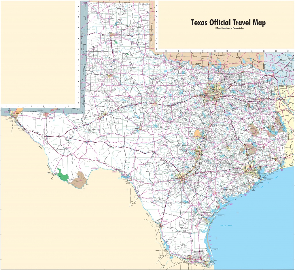 Large Texas Wall Map 7873