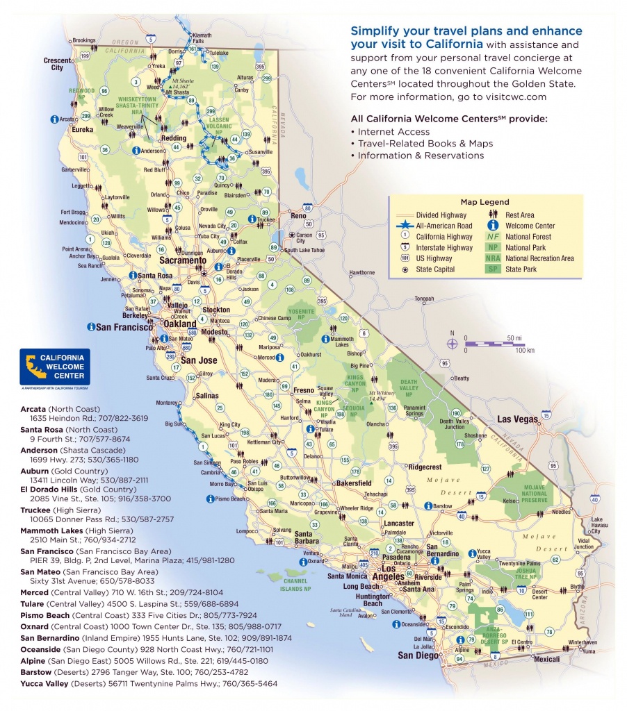 Large Detailed National Par California State Map Map Of California - California Map With States