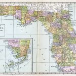 Large Detailed Old Administrative Map Of Florida With All Cities   Old Florida Road Maps