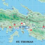 Large Detailed Road And Tourist Map Of St. Thomas U.s. Virgin   Printable Map Of St John Usvi