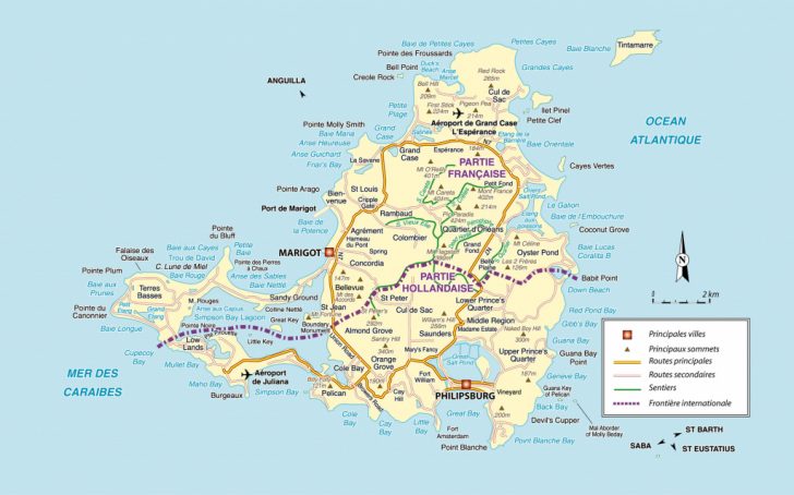 Printable Road Map Of St Maarten