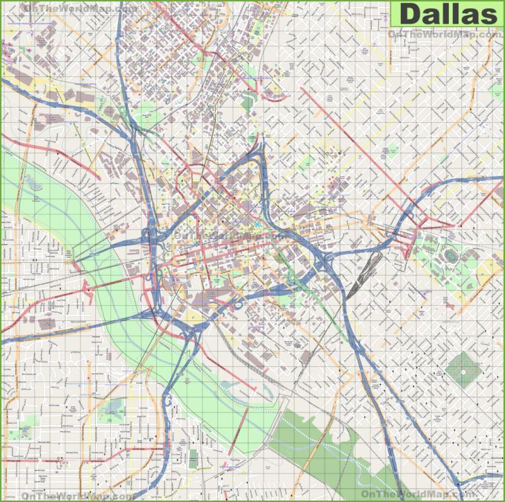 Street Map Of Dallas Texas