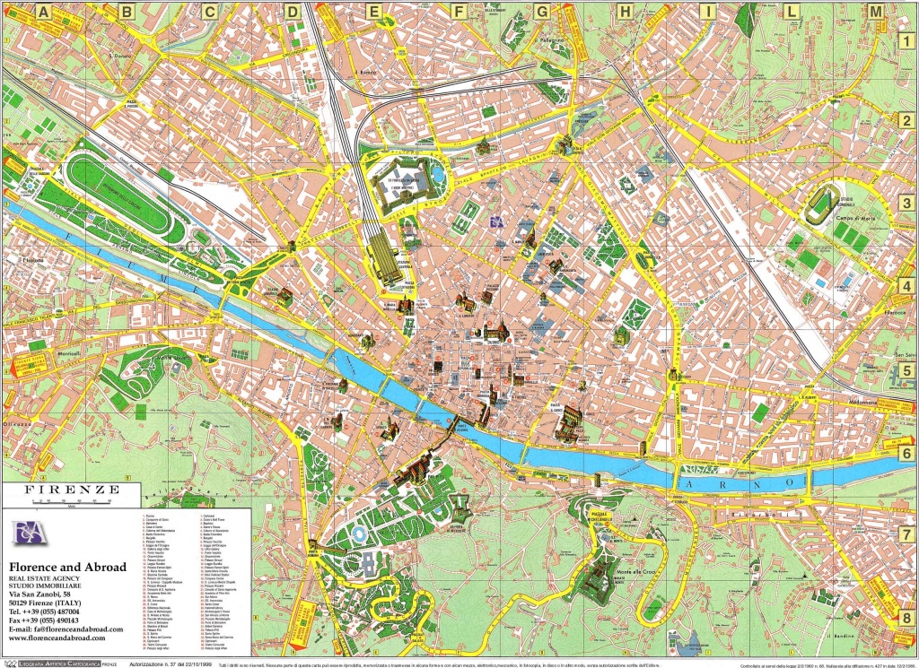 Large Florence Maps For Free Download And Print | High-Resolution - Printable Map Of Florence Italy