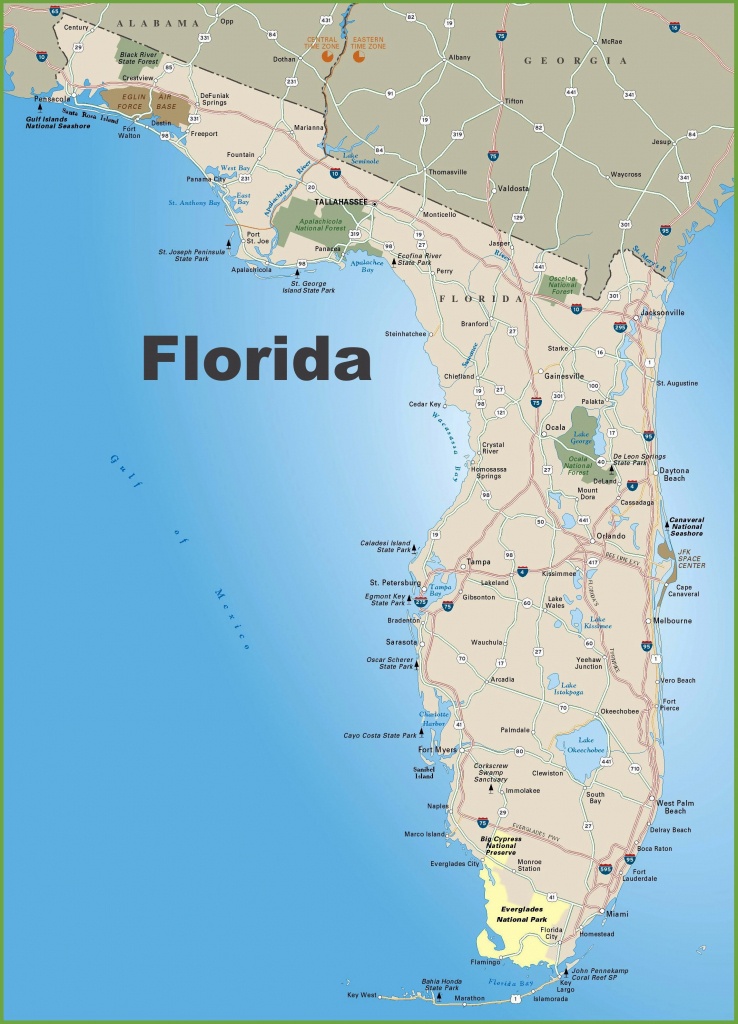 Large Florida Maps For Free Download And Print | High-Resolution And - Gulf Of Mexico Map Florida