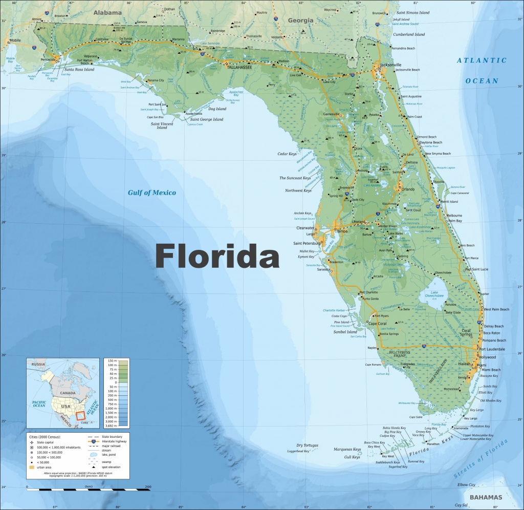Large Florida Maps For Free Download And Print | High-Resolution And - Map Of Florida Gulf Coast Hotels