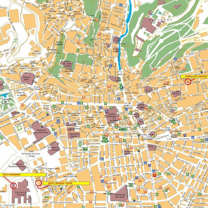Printable Street Map Of Granada Spain