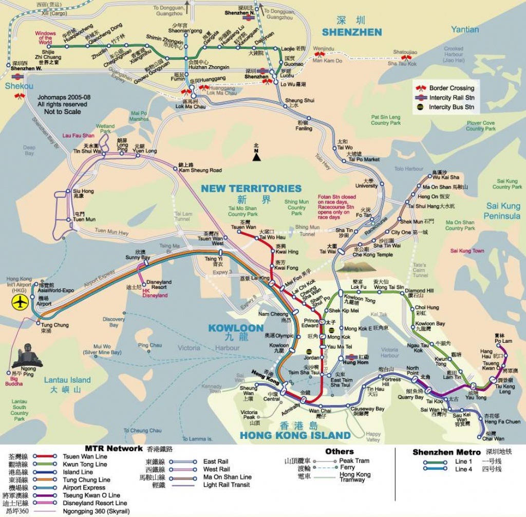 Hong Kong Maps Tourist Attractions Streets Subway Hong Kong 