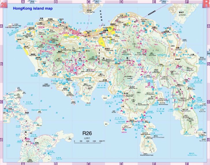 Hong Kong Tourist Map Printable
